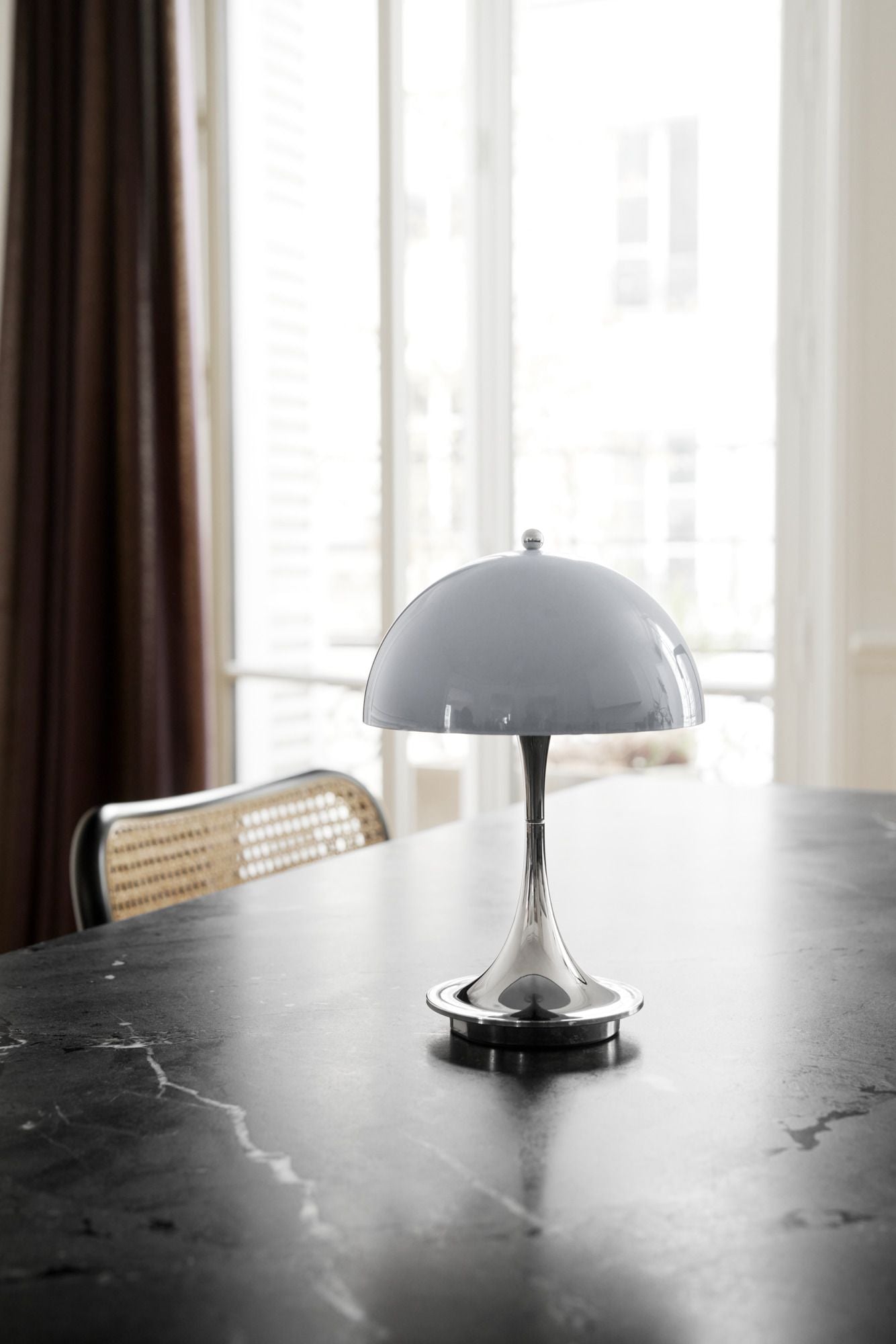 Louis Poulsen Panthella 320 Table Lamp E14, Grey Opal Acryl
