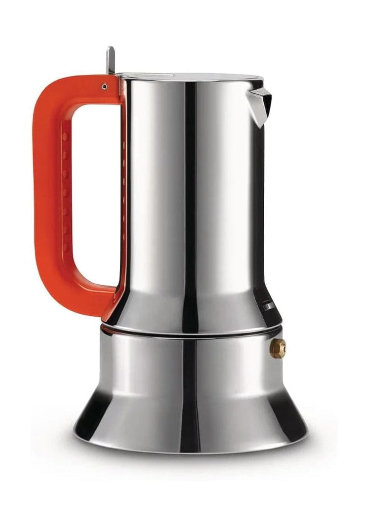 Alessi 9090 Espresso/Coffee Maker, 3 Cups, Red