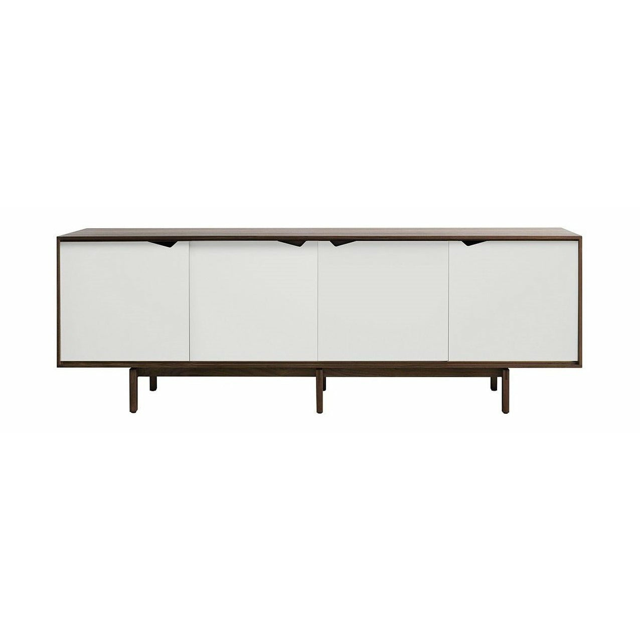 Andersen Furniture S1 Sideboard Nussbaum, weiße Schubladen, 200cm