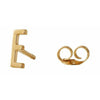 Design Letters Ohrring mit Buchstabe, Gold, E