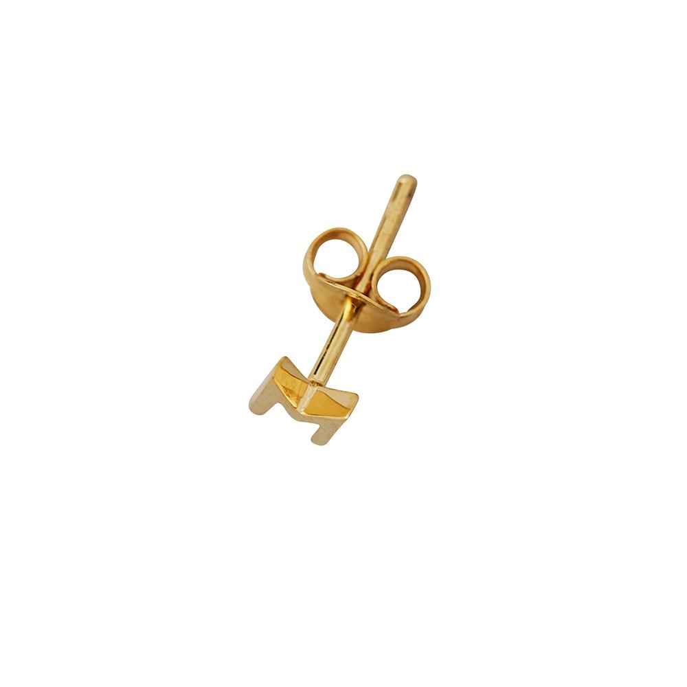 Design Letters Ohrring mit Buchstabe, Gold, Q