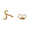 Design Letters Ohrring mit Buchstabe, Gold, S