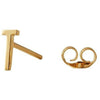Design Letters Ohrring mit Buchstabe, Gold, T