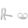Design Letters Ohrring mit Buchstabe, Silber, R