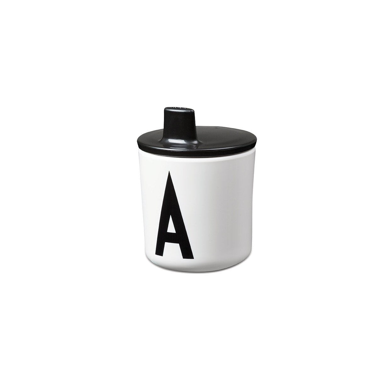 Design Letters Trinkdeckel für Abc Melaminbecher, schwarz