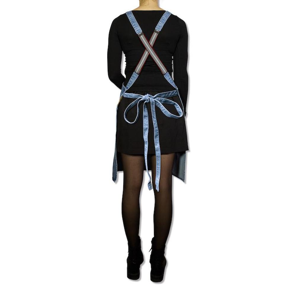 Dutchdeluxes Apron With Suspenders, Blue
