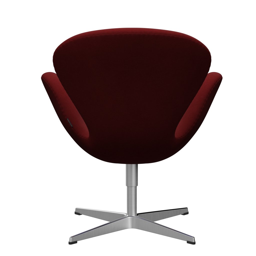 Fritz Hansen Swan Lounge Stuhl, Satin gebürstet Aluminium/Komfort Dunkelrot (01153)