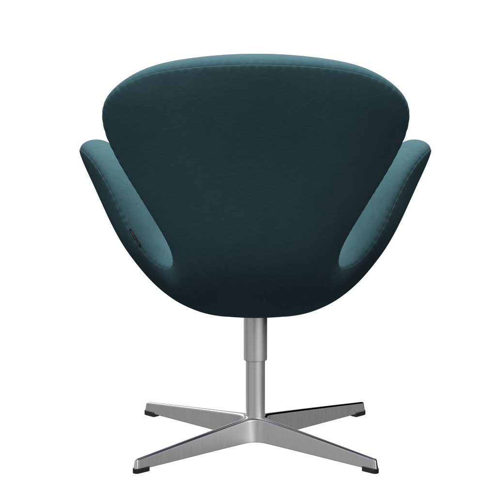 Fritz Hansen Swan Lounge Stuhl, Satin gebürstet Aluminium/Komfort hellgrau/blau