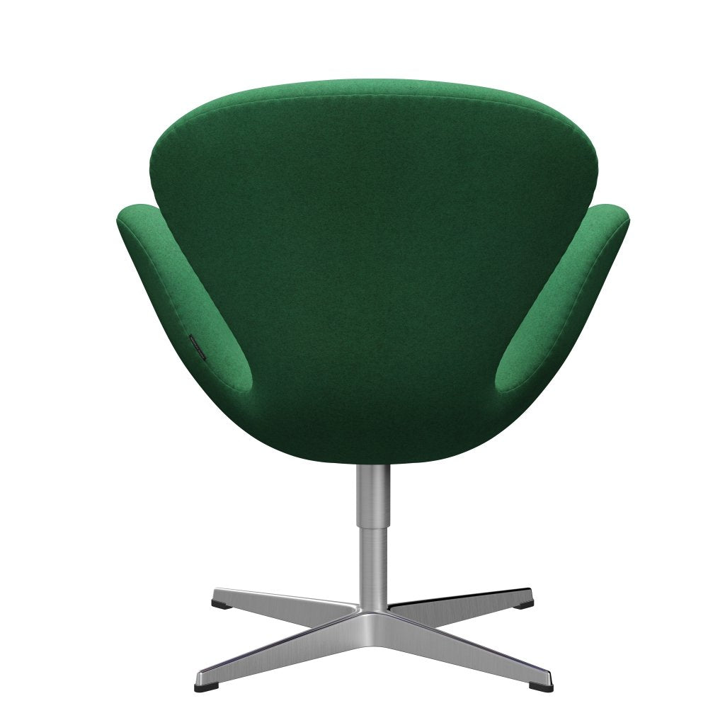 Fritz Hansen Swan Lounge Chair, Satin gebürstet Aluminium/Divina Melange Green