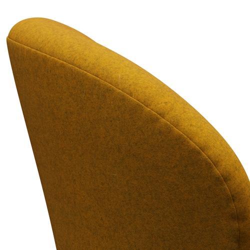 Fritz Hansen Swan Lounge Stuhl, Satin gebürstet Aluminium/Divina Melange Ocker Gelb gelb