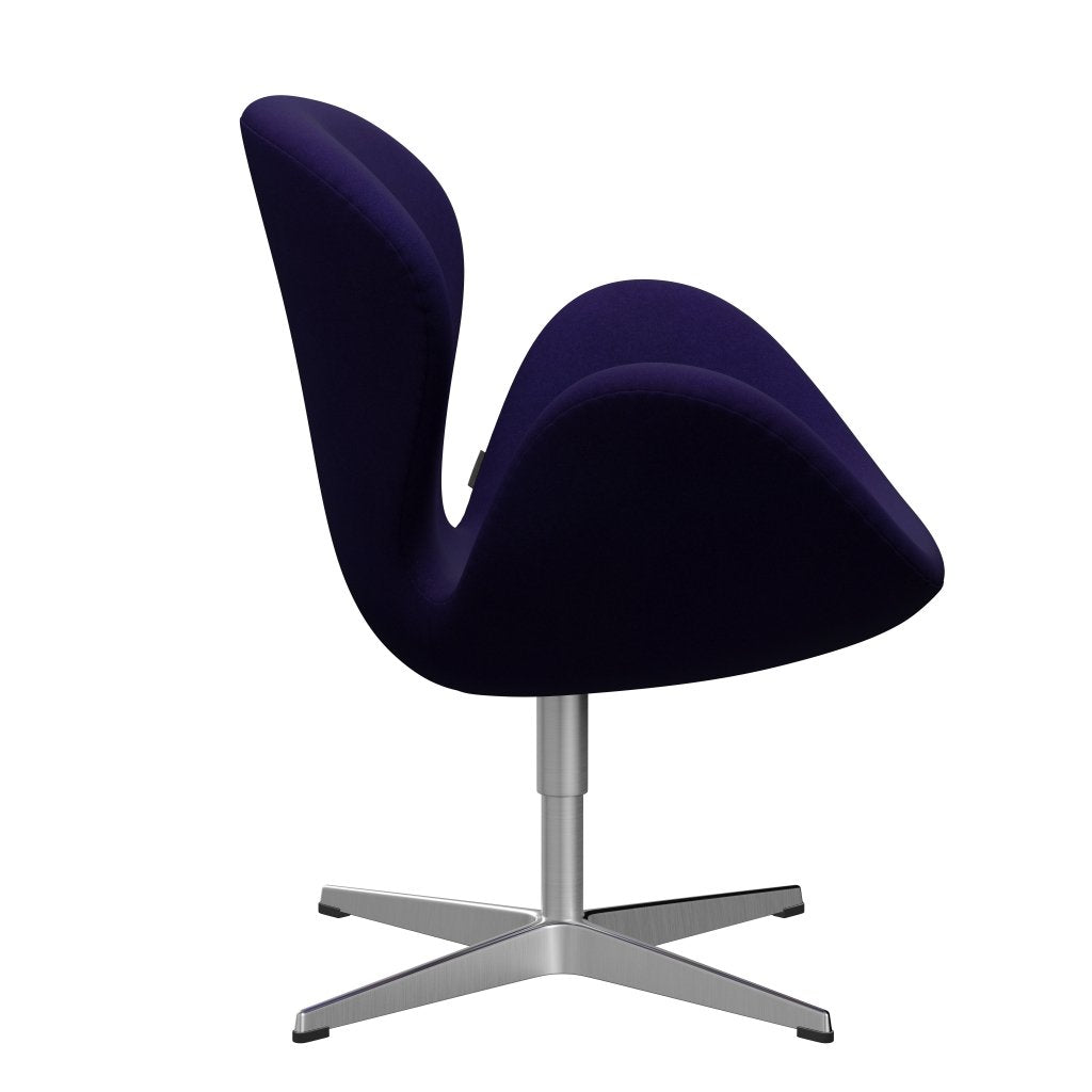 Fritz Hansen Swan Lounge Stuhl, Satin gebürstet Aluminium/Divina Violet Dark (692)