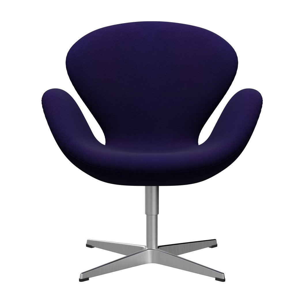 Fritz Hansen Swan Lounge Stuhl, Satin gebürstet Aluminium/Divina Violet Dark (692)