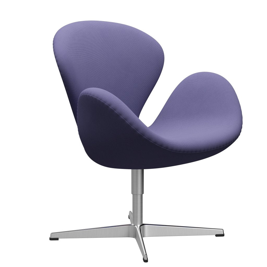 Fritz Hansen Swan Lounge Stuhl, Satin gebürstet Aluminium/Ruhmblau Violet