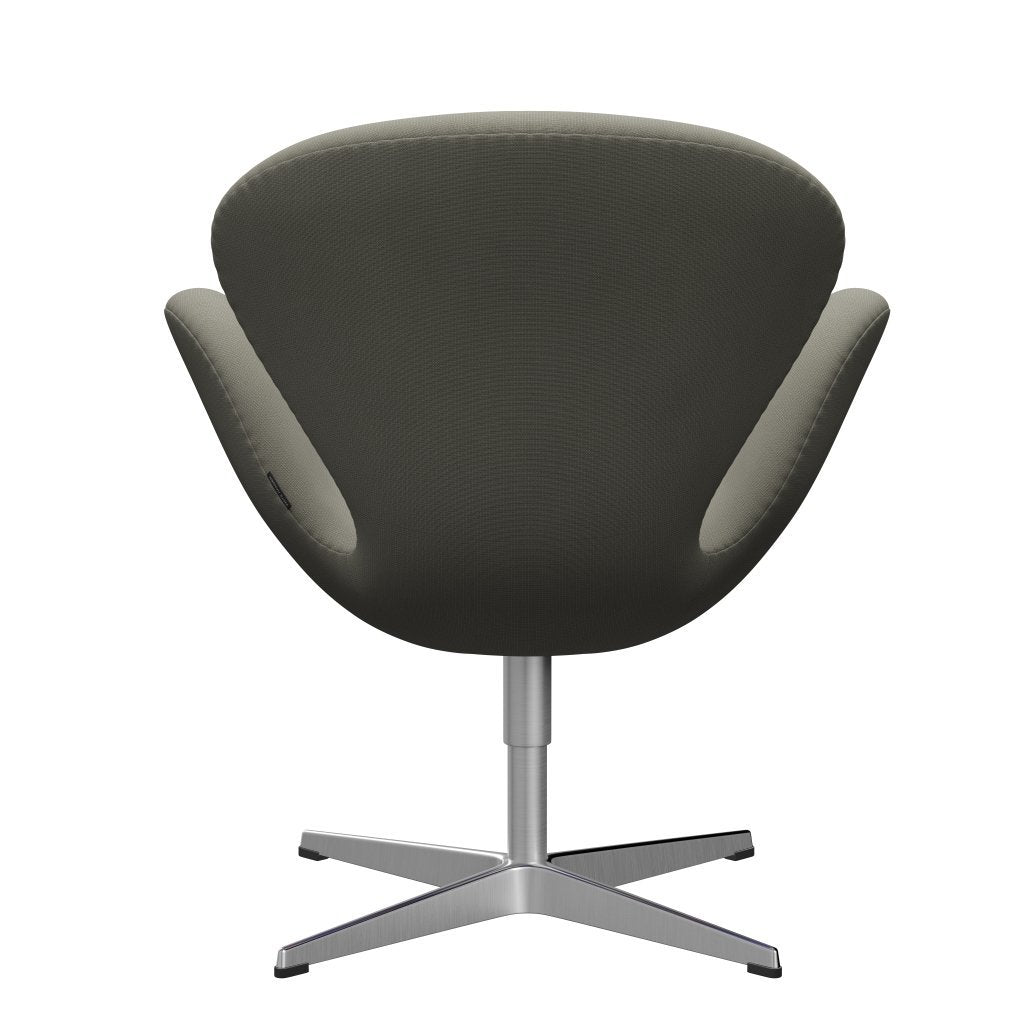 Fritz Hansen Swan Lounge Stuhl, Satin gebürstet Aluminium/Ruhmy Grey (61136)