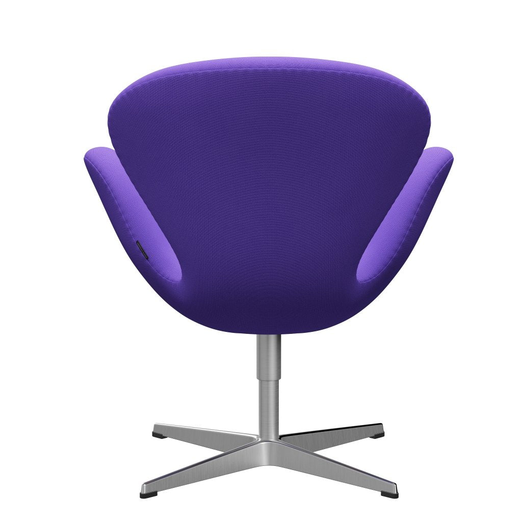 Fritz Hansen Swan Lounge Stuhl, Satin gebürstet Aluminium/Ruhmes violettes Licht