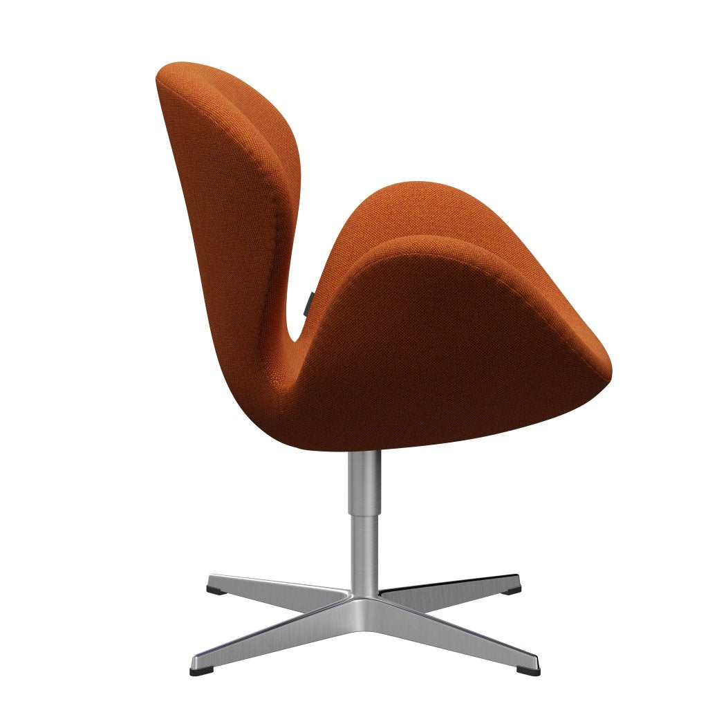 Fritz Hansen Swan Lounge Chair, Satin gebürstet Aluminium/Hallingdal Rot/Curry