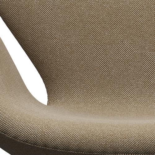 Fritz Hansen Swan Lounge Stuhl, Satin gebürstet Aluminium/Hallingdal Sand Dunkel