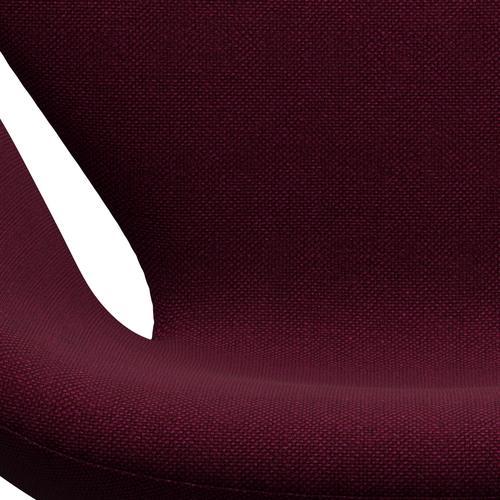 Fritz Hansen Swan Lounge Stuhl, Satin gebürstet Aluminium/Hallingdal Wine Rot/Violett