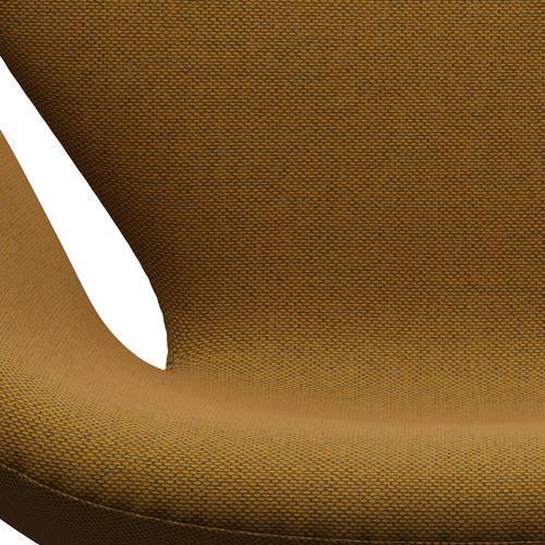 Fritz Hansen Swan Lounge Stuhl, Satin gebürstet Aluminium/Re Wollsafran/Natur