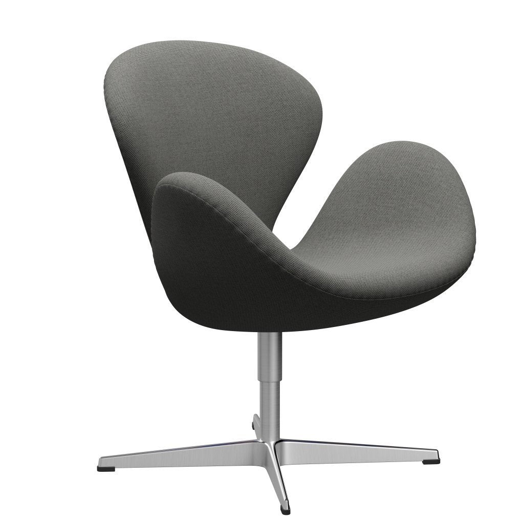 Fritz Hansen Swan Lounge Stuhl, Satin gebürstet Aluminium/Re Wolltaupe/Natural