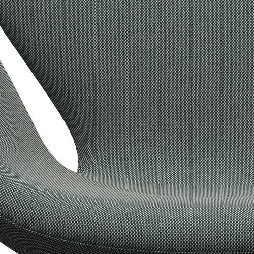 Fritz Hansen Swan Lounge Stuhl, Satin gebürstet Aluminium/Stahlschneider Trio weiß/dunkelgrün