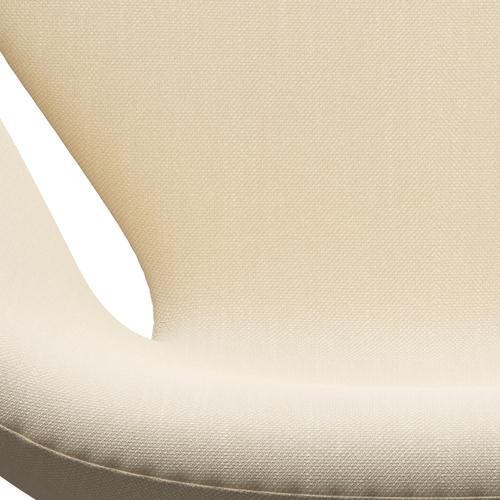 Fritz Hansen Swan Lounge Stuhl, Satin gebürstet Aluminium/Stahlkut weiß