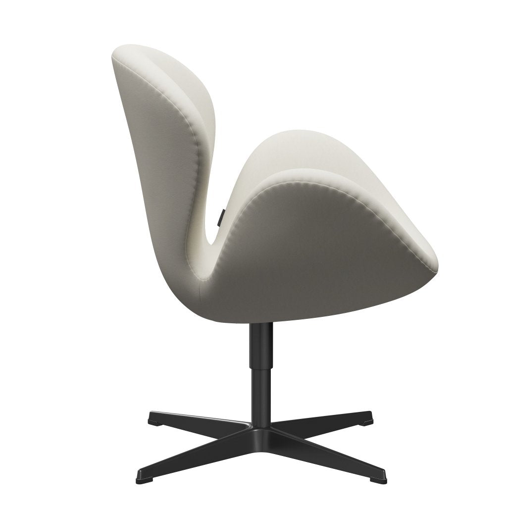 Fritz Hansen Swan Lounge Stuhl, schwarzer lackiert/bequem hellgrau
