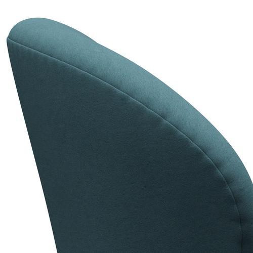 Fritz Hansen Swan Lounge Stuhl, schwarz lackiert/bequem hellgrau/blau