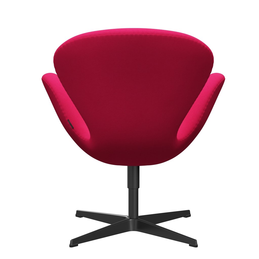 Fritz Hansen Swan Lounge Stuhl, schwarzer Lack/Komfort Pink