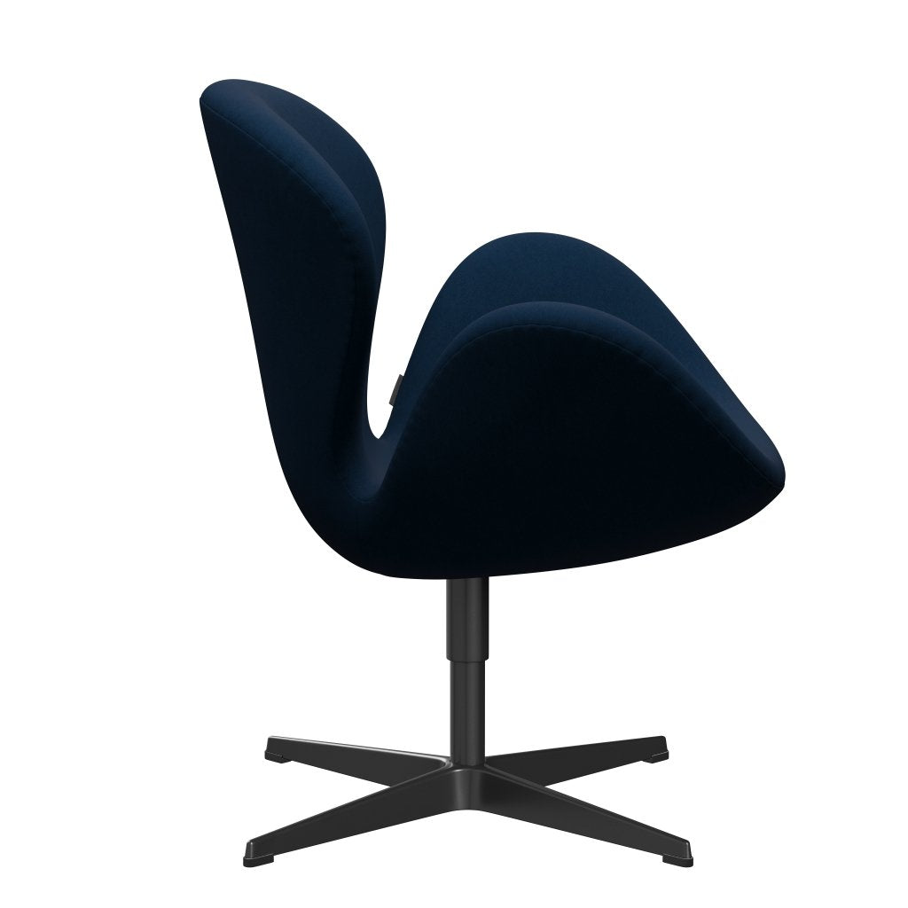 Fritz Hansen Swan Lounge Stuhl, schwarz lackiert/bequem schwarz/dunkelgrau