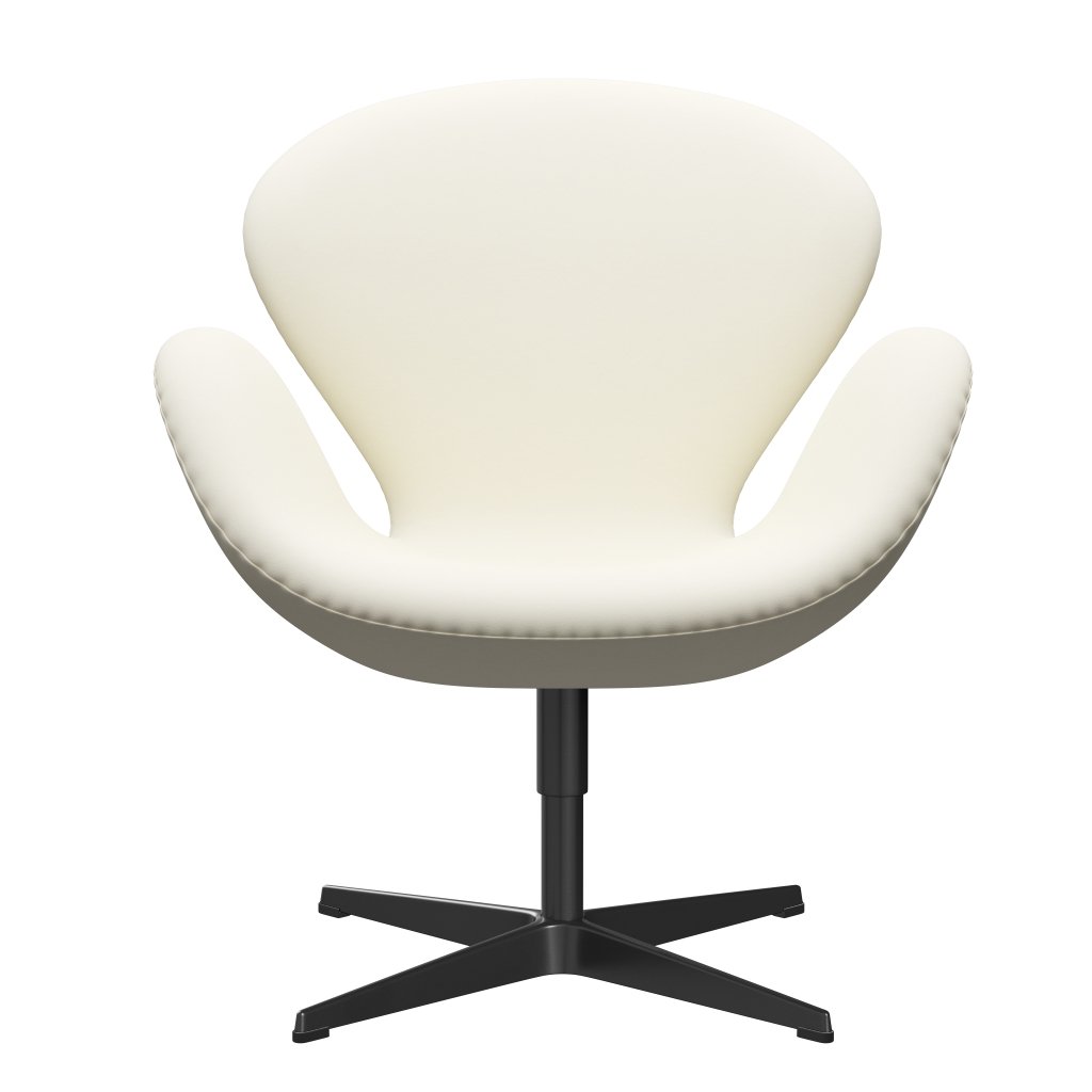 Fritz Hansen Swan Lounge Stuhl, schwarzer Lack/Komfort Weiß