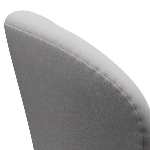 Fritz Hansen Swan Lounge Stuhl, schwarzer Lack/Komfort weiß/grau