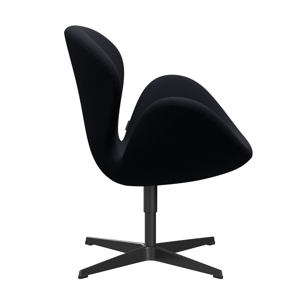 Fritz Hansen Swan Lounge Stuhl, schwarz lackiert/diablo dunkelblau