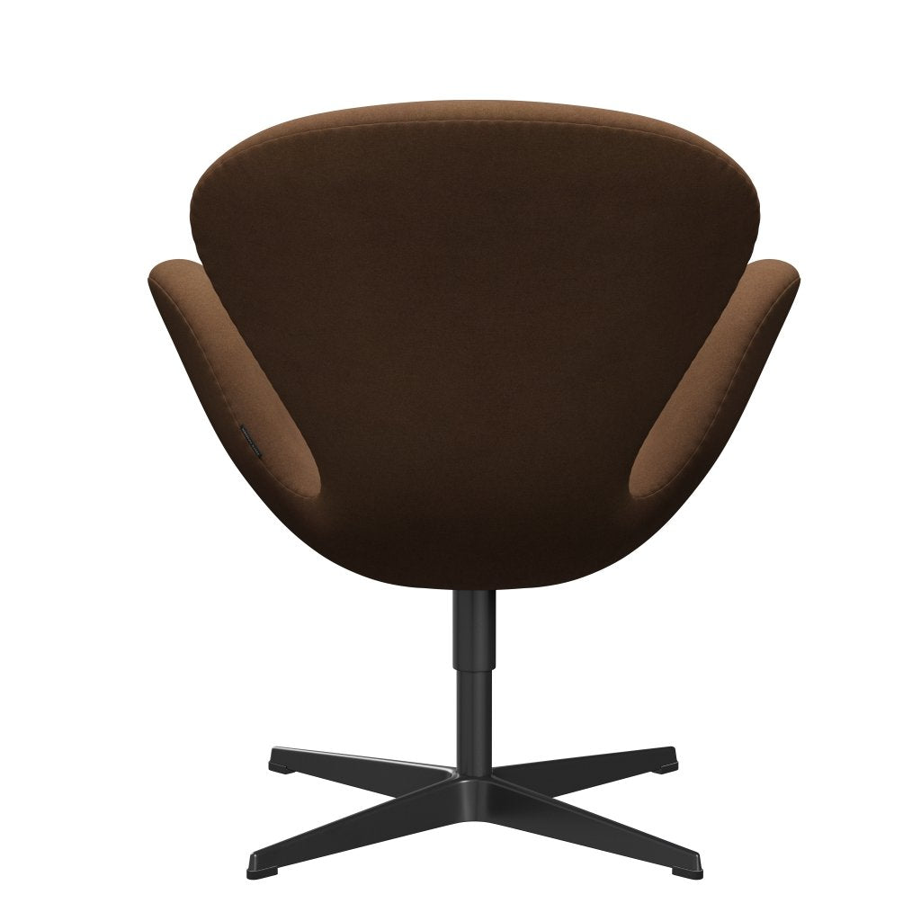 Fritz Hansen Swan Lounge Stuhl, schwarz lackiert/divina hellbraun