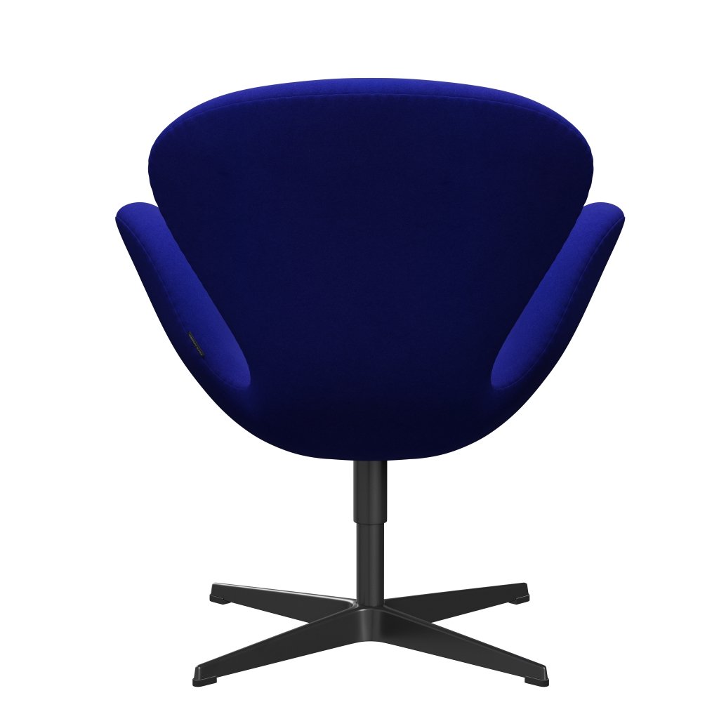 Fritz Hansen Swan Lounge Chair, schwarzer lackierter/Divina Coral Blue