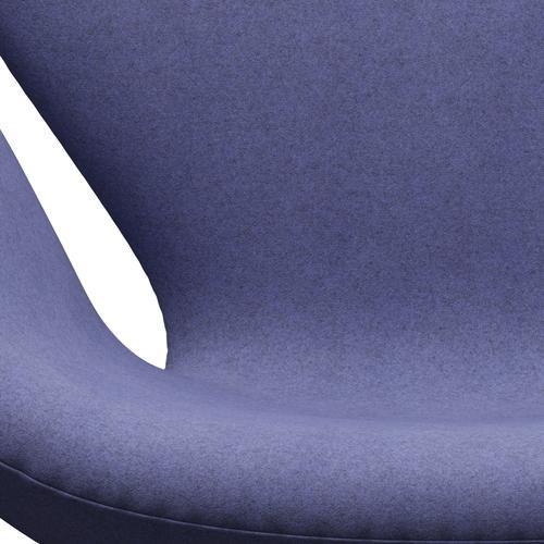Fritz Hansen Swan Lounge Stuhl, schwarzer lackiertes/Divina Melange Violet Light