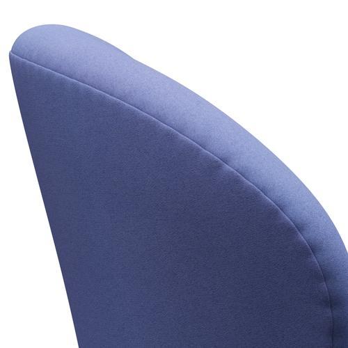 Fritz Hansen Swan Lounge Stuhl, schwarz lackiert/divina pastellblau