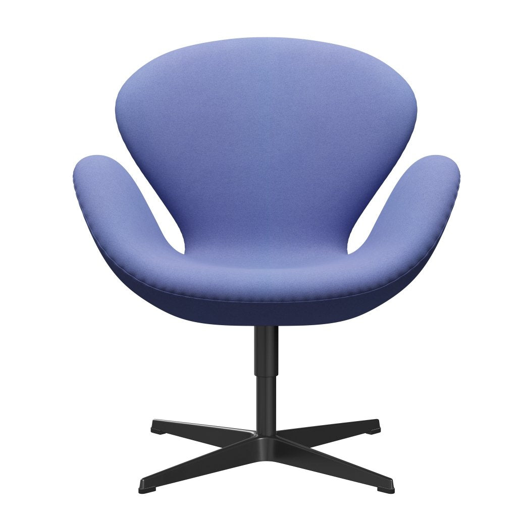 Fritz Hansen Swan Lounge Stuhl, schwarz lackiert/divina pastellblau