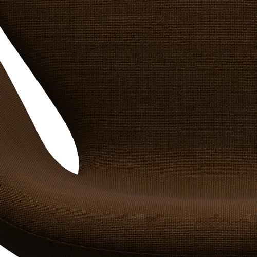 Fritz Hansen Swan Lounge Stuhl, schwarzer lackierter/hallingdal braun