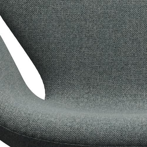 Fritz Hansen Swan Lounge Stuhl, schwarzer lackiertes/Hallingdalgrau