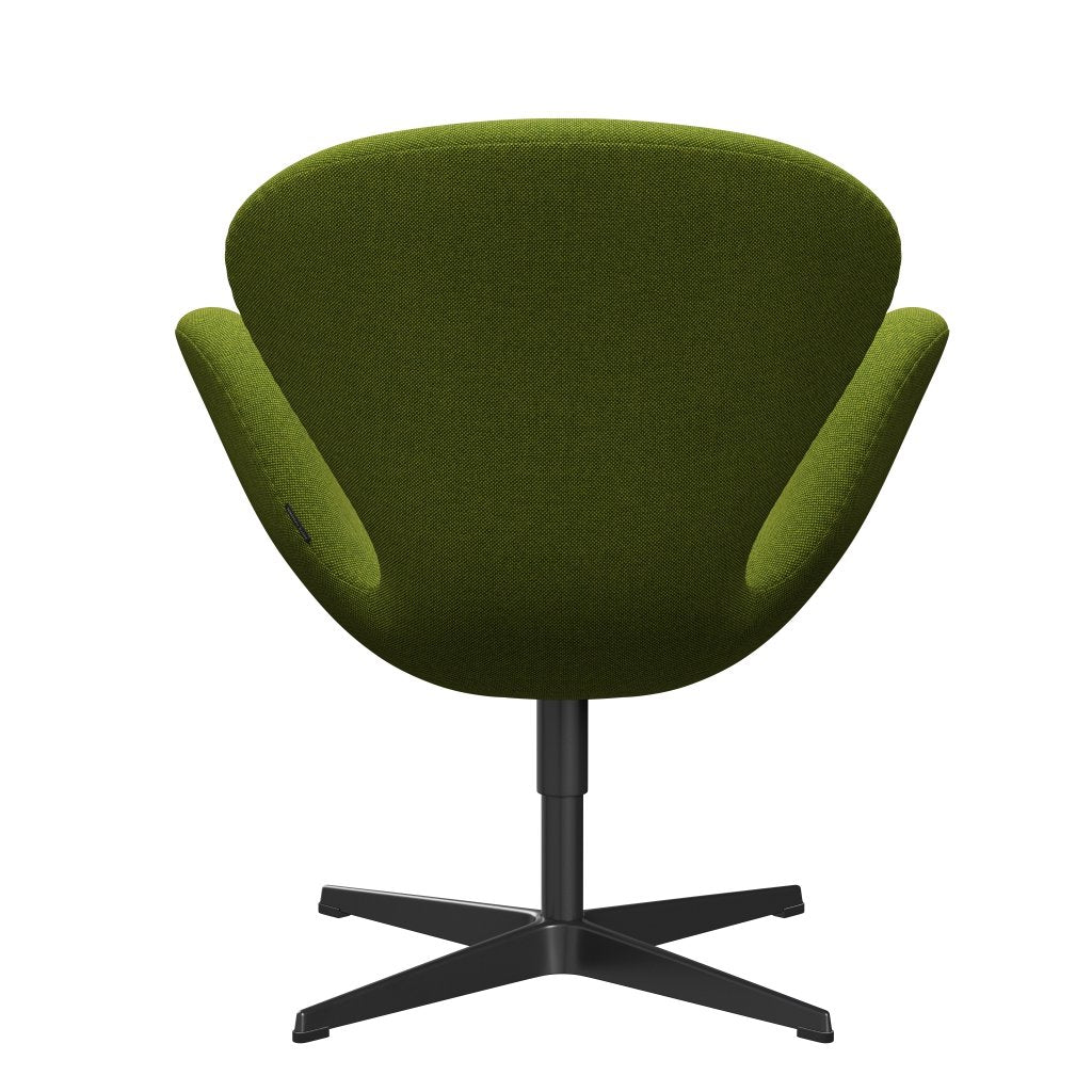 Fritz Hansen Swan Lounge Stuhl, schwarzer lackiertes/hallingdal grün