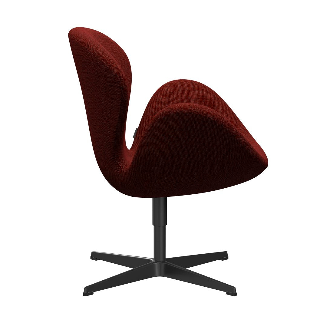 Fritz Hansen Swan Lounge Stuhl, schwarz lackiert/hallingdal rot/schwarz