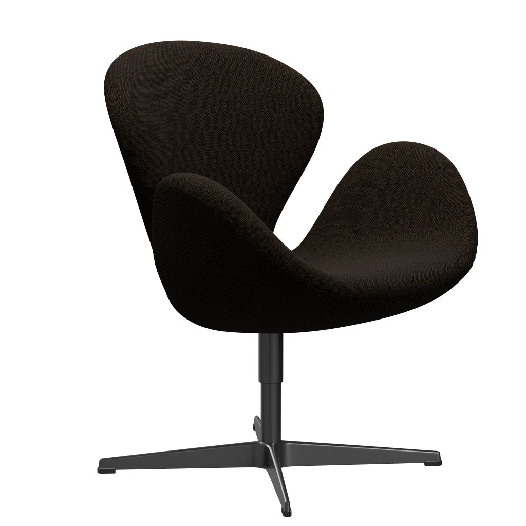 Fritz Hansen Swan Lounge Stuhl, schwarz lackiert/hallingdal schwarz/braun