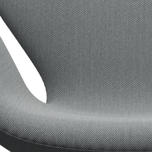 Fritz Hansen Swan Lounge Stuhl, schwarzer lackierter/stahlkuppels Trio grau