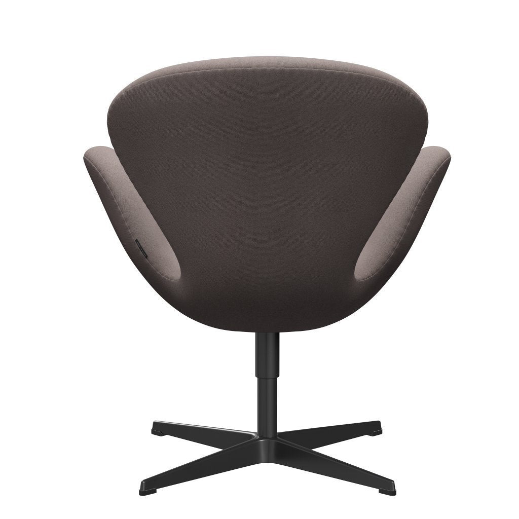 Fritz Hansen Swan Lounge Stuhl, schwarzer lackierter/tonus staubiger Sand