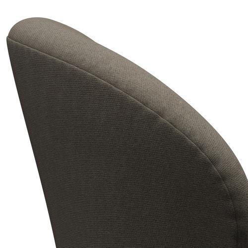 Fritz Hansen Swan Lounge Stuhl, schwarzer lackiert/tonus staubbraun