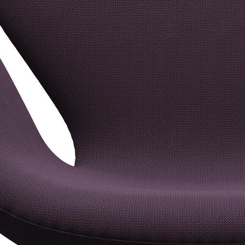 Fritz Hansen Swan Lounge Stuhl, Silbergrau/Eroberung violett dunkel