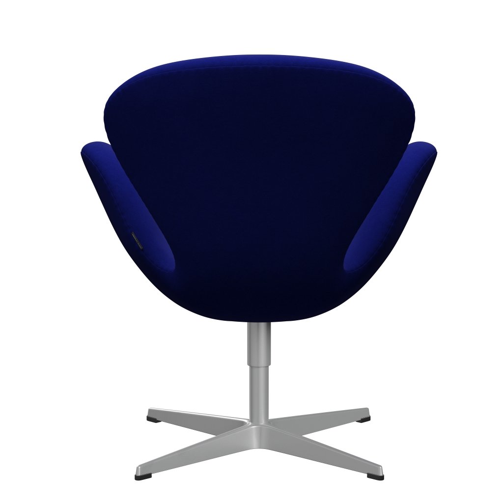 Fritz Hansen Swan Lounge Stuhl, Silbergrau/Komfort Blau (66008)