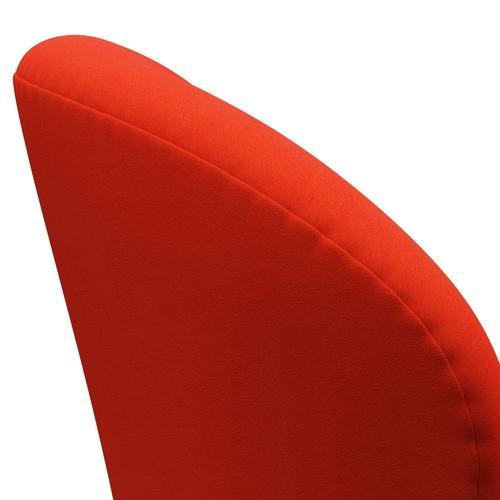 Fritz Hansen Swan Lounge Stuhl, Silbergrau/Komfort Orange/Rot