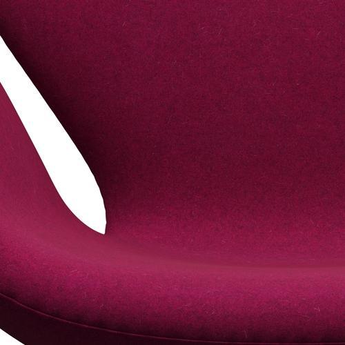 Fritz Hansen Swan Lounge Stuhl, Silbergrau/Divina Melange Pink Lippenstift